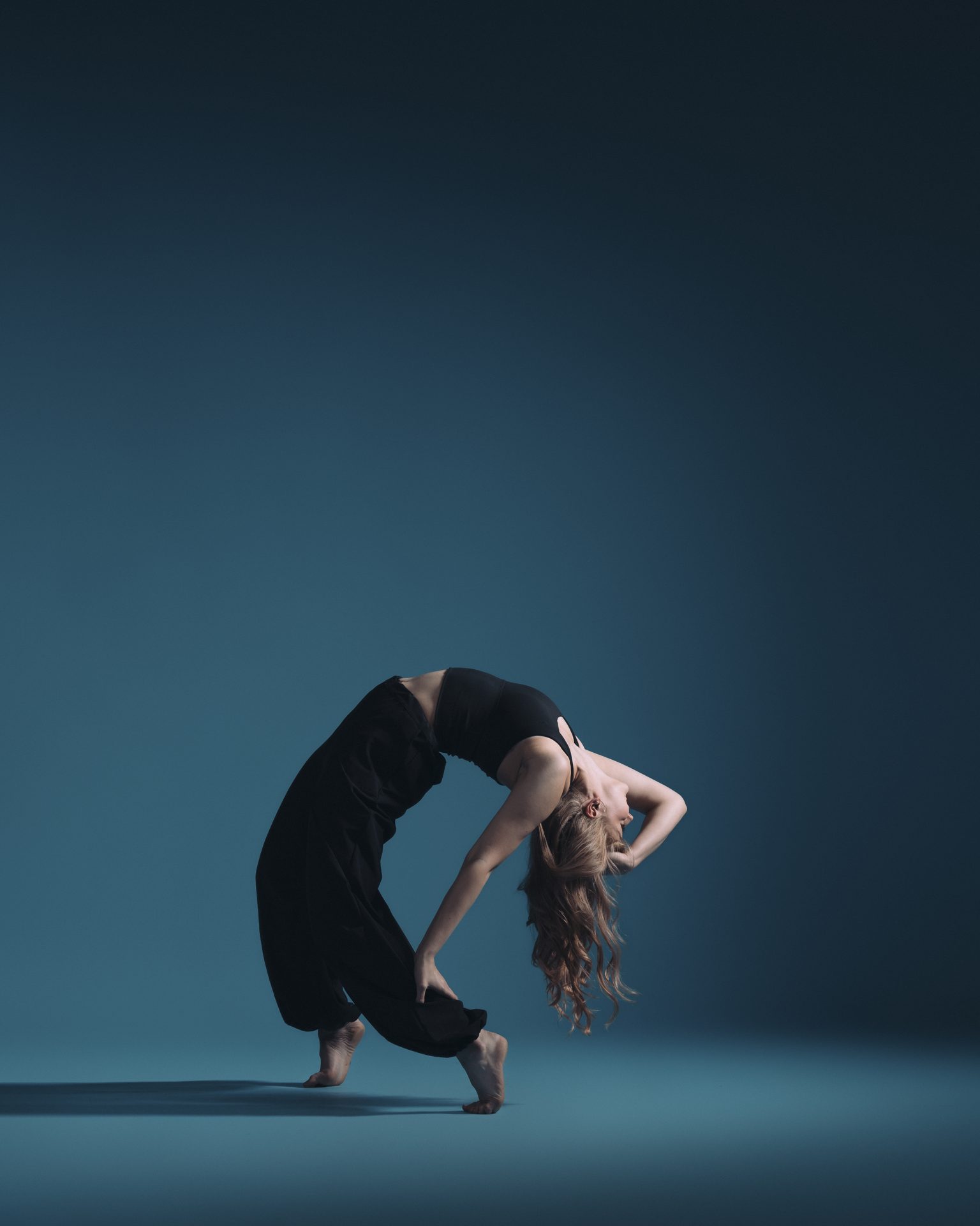 Dancer in an expressive backbend