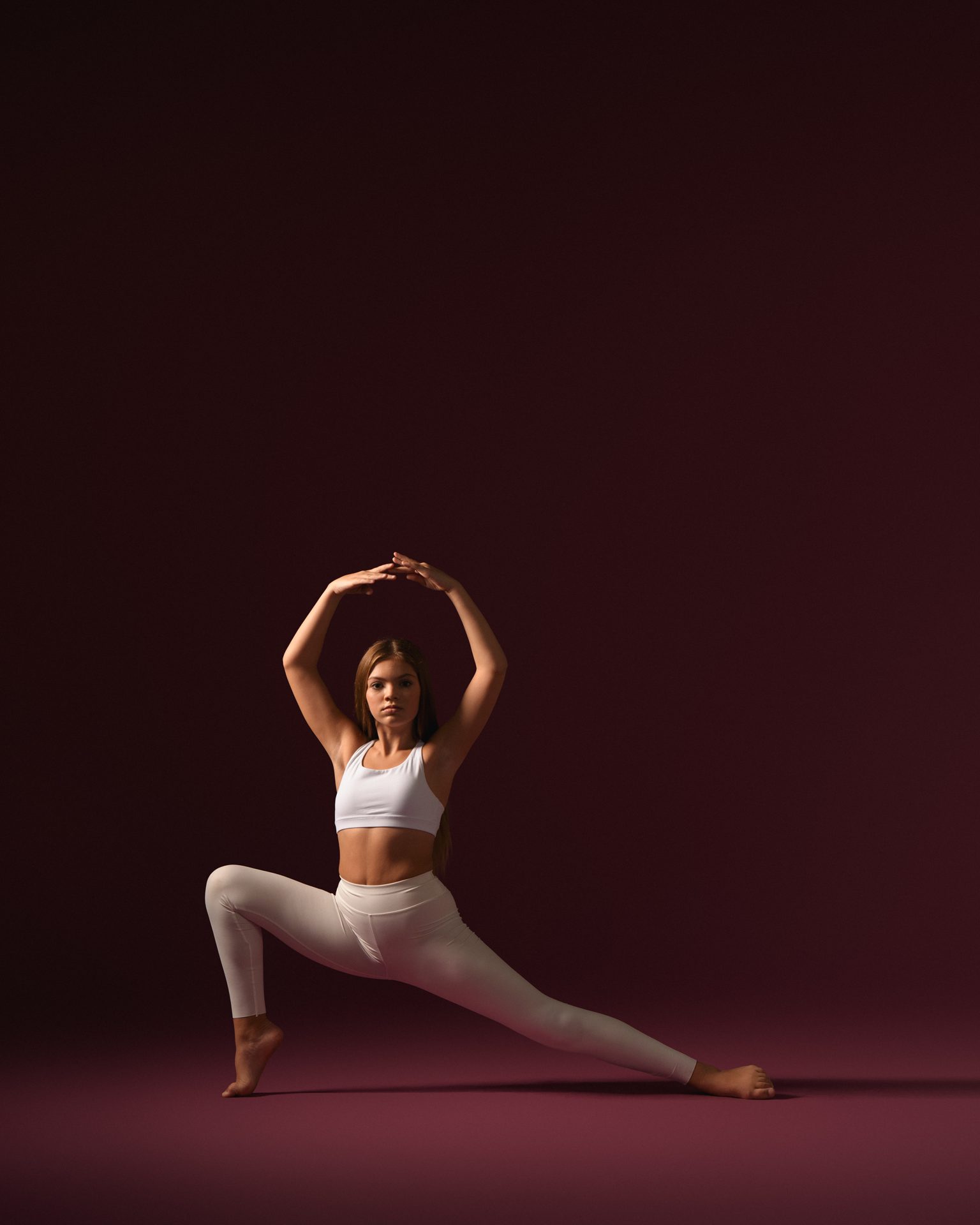 Dancer in a strong lunge pose